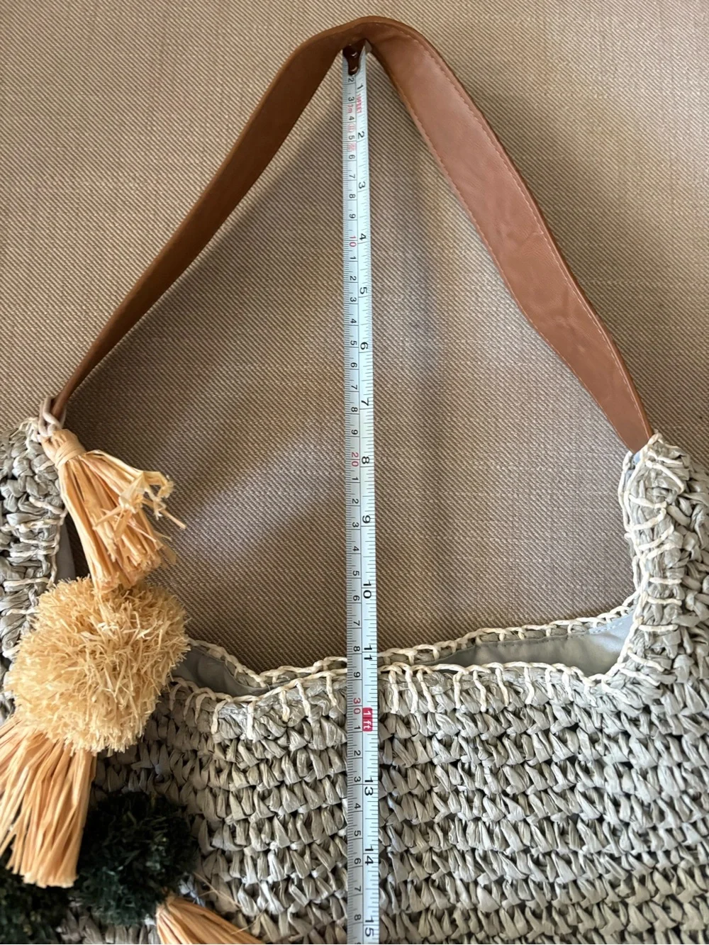 NWOT Sonoma Goods for Life large color-block straw raffia tote shoulder bag
